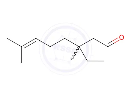 Chemical structure of 3-ethyl-3,7-dimethyloct-6-enal
