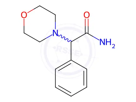 Chemical structure of 2-morpholino-2-phenyl-acetamide hydrochloride