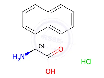 Chemical structure of (S)-Amino-naphthalen-1-yl-acetic acid hydrochloride