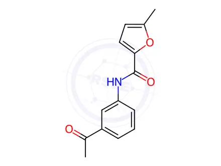 Chemical structure of N-(3-acetylphenyl)-5-methylfuran-2-carboxamide