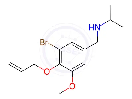 Chemical structure of N-(4-(allyloxy)-3-bromo-5-methoxybenzyl)propan-2-amine