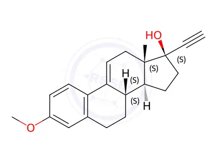 Chemical structure of 9(11)-Dehydromestranol