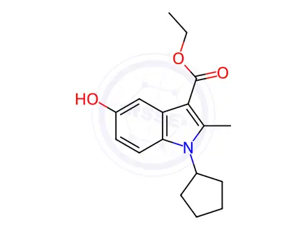 Chemical structure of Ethyl 1-Cyclopentyl-5-hydroxy-2-methyl-1H-indole-3-carboxylate