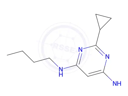 Chemical structure of n4-butyl-2-cyclopropyl-n6-methylpyrimidine-4,6-diamine