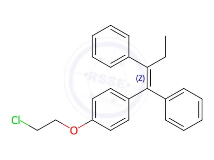 Chemical structure of (Z)-1-[4-(2-Chloroethoxyphenyl]-1,2-diphenyl-1-butene