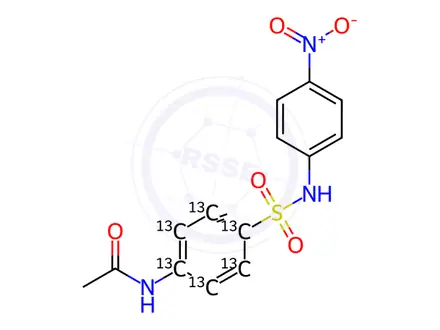 Chemical structure of Sulfanitran-13C6