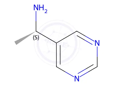 Chemical structure of (1S)-1-(Pyrimidin-5-yl)ethan-1-amine hydrochloride