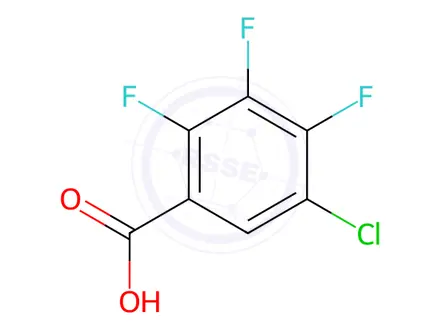 Chemical structure of Benzoic acid, 5-chloro-2,3,4-trifluoro-