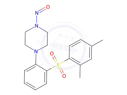 Chemical structure of 1-(2-((2,4-dimethylphenyl)sulfonyl)phenyl)-4-nitrosopiperazine