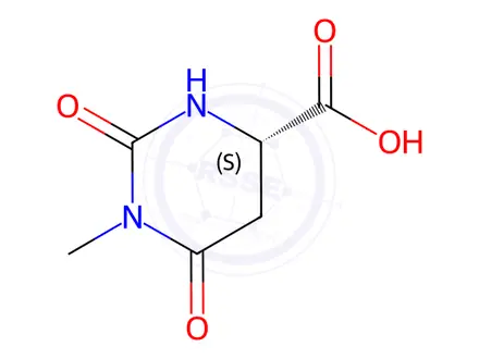 Chemical structure of 1-Methyl-L-4,5-Dihydroorotic Acid