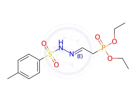Chemical structure of Benzenesulfonic acid, 4-methyl-, 2-[2-(diethoxyphosphinyl)ethylidene]hydrazide