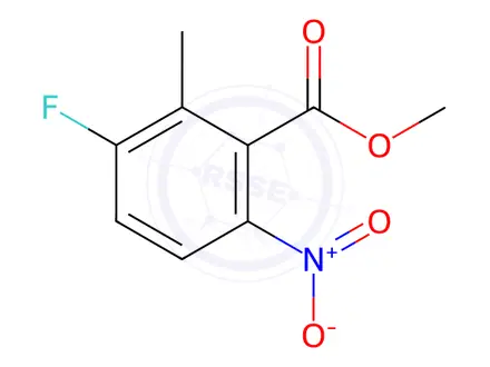 Chemical structure of 3-Fluoro-2-methyl-6-nitro-benzoic acid methyl ester