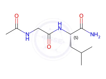 Chemical structure of AC-GLY-LEU-NH2