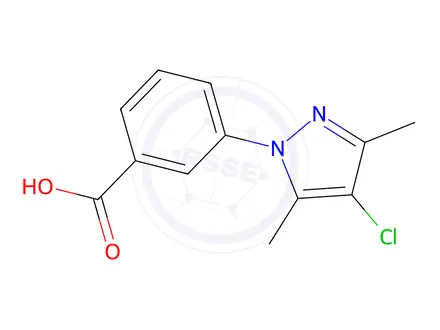 Chemical structure of 3-(4-Chloro-3,5-dimethyl-pyrazol-1-yl)-benzoic acid