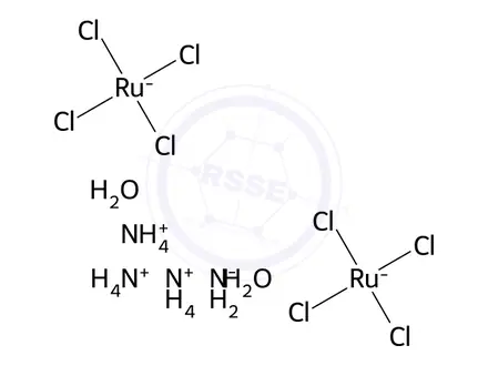 Chemical structure of Ammonium-nitrido-octachlorodiaquodiruthenate(IV)