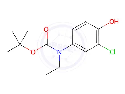 Chemical structure of Carbamic acid, N-(3-chloro-4-hydroxyphenyl)-N-ethyl-, 1,1-dimethylethyl ester