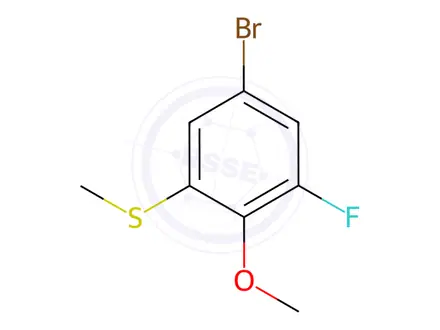 Chemical structure of (5-Bromo-3-fluoro-2-methoxyphenyl)(methyl)sulfane