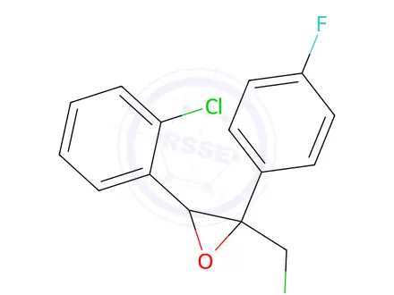 Chemical structure of Z-3-Chloro-1-(2-chlorophenyl)-2-(4-fluorophenyl)-oxirane