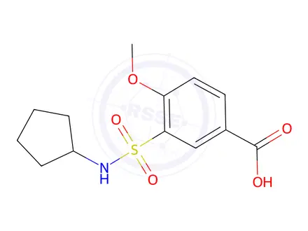 Chemical structure of 3-(Cyclopentylsulfamoyl)-4-methoxybenzoic Acid