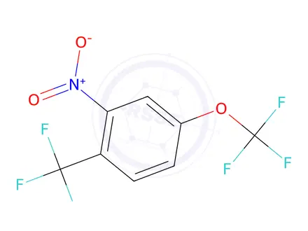 Chemical structure of 2-Nitro-4-(trifluoromethoxy)-1-(trifluoromethyl)benzene