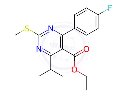 Chemical structure of Ethyl 4-(4-Fluorophenyl)-6-isopropyl-2-methylthiopyrimidine-5-carboxylate