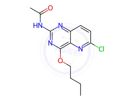 Chemical structure of N-(4-Butoxy-6-chloropyrido[3,2-d]pyrimidin-2-yl)acetamide