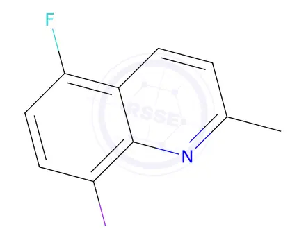 Chemical structure of 5-Fluoro-8-iodo-2-methylquinoline