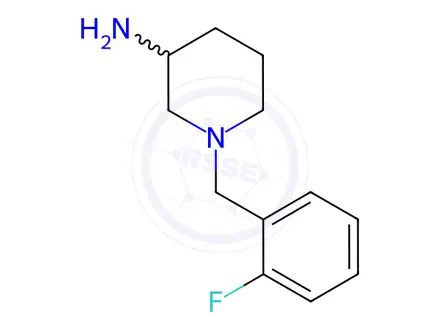 Chemical structure of 1-(2-Fluorobenzyl)piperidin-3-amine dihydrochloride