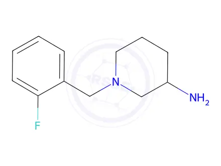 Chemical structure of 1-(2-Fluorobenzyl)-3-Piperidinamine Dihydrochloride