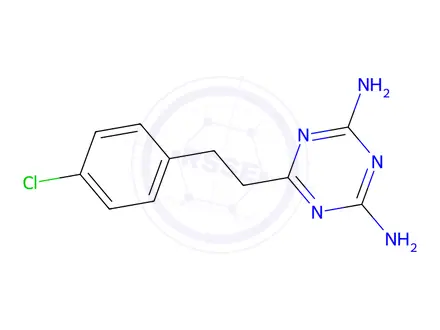Chemical structure of 6-(4-Chlorophenethyl)-1,3,5-triazine-2,4-diamine
