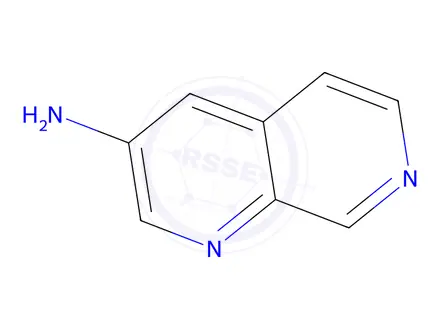 Chemical structure of 1,7-naphthyridin-3-amine
