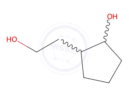 Chemical structure of Cyclopentaneethanol, 2-hydroxy-