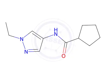 Chemical structure of n-(1-Ethyl-1h-pyrazol-4-yl)cyclopentanecarboxamide
