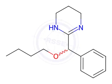 Chemical structure of 3,4,5,6-Tetrahydro-2-(α-butoxybenzyl)pyrimidine