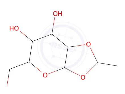 Chemical structure of 1,2-O-Ethylidene (R,S)-β-D-Mannopyranoside