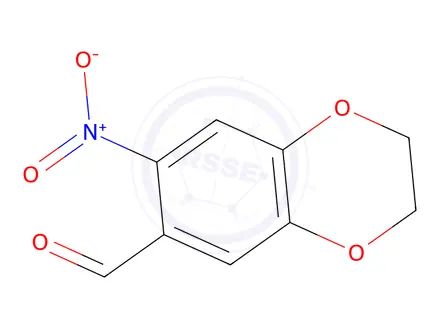 Chemical structure of 7-Nitro-2,3-dihydro-1,4-benzodioxine-6-carbaldehyde