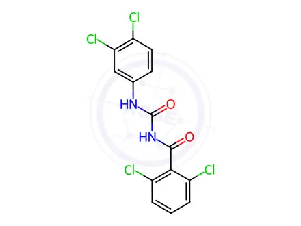 Chemical structure of 2,6-Dichloro-N-[[(3,4-dichlorophenyl)amino]carbonyl]benzamide