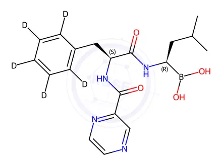 Chemical structure of (1R,2S)-Bortezomib-d5