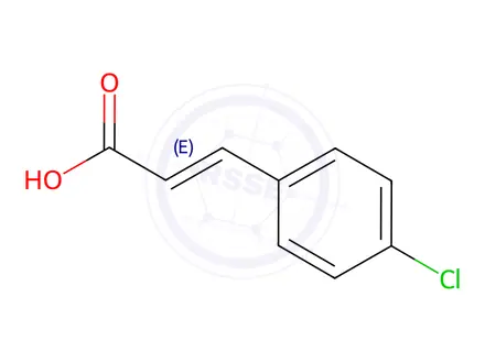 Chemical structure of (2E)-3-(4-Chlorophenyl)-2-propenoic acid