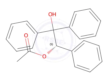 Chemical structure of (S)-2-Hydroxy-1,2,2-triphenylethyl Acetate