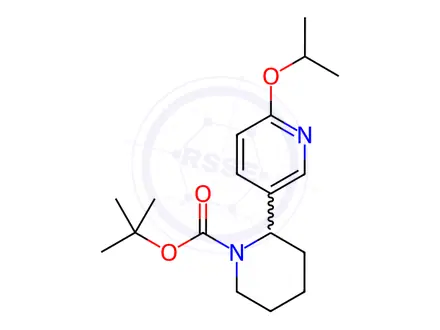 Chemical structure of tert-Butyl 2-(6-isopropoxypyridin-3-yl)piperidine-1-carboxylate
