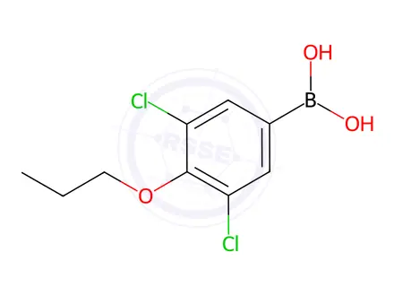 Chemical structure of (3,5-Dichloro-4-propoxyphenyl)boronic acid