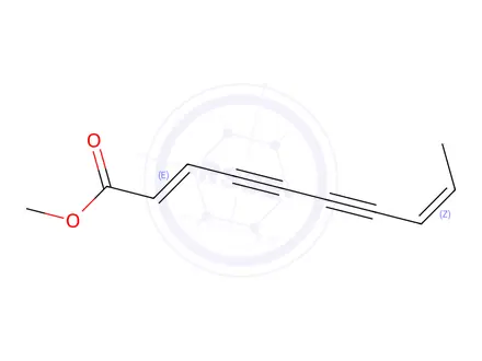 Chemical structure of (2E,8Z)-2,8-Decadiene-4,6-diynoic acid methyl ester