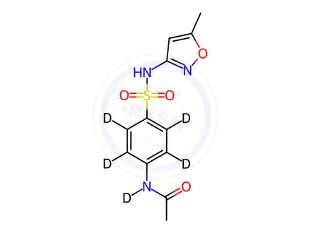 Chemical structure of N-Acetyl Sulfamethoxazole-d5