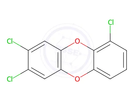 Chemical structure of 1,7,8-Trichlorodibenzo-p-dioxin