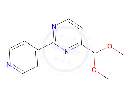 Chemical structure of 4-(Dimethoxymethyl)-2-pyridin-4-ylpyrimidine