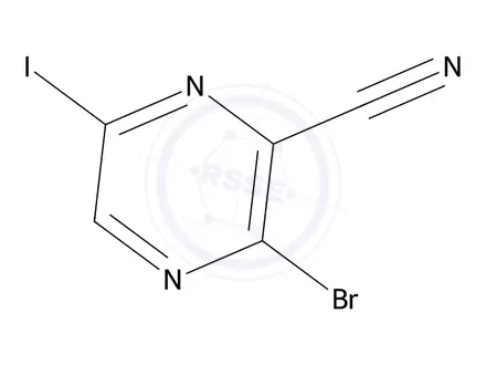 Chemical structure of 3-Chloro-6-iodopyrazine-2-carbonitrile