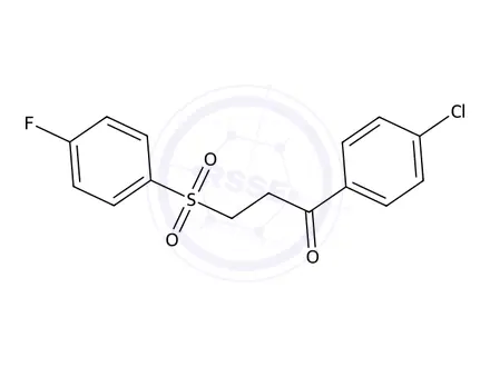 Chemical structure of 1-(4-Chlorophenyl)-3-((4-fluorophenyl)sulfonyl)propan-1-one