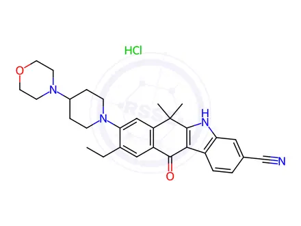 Chemical structure of Alectinib hydrochloride