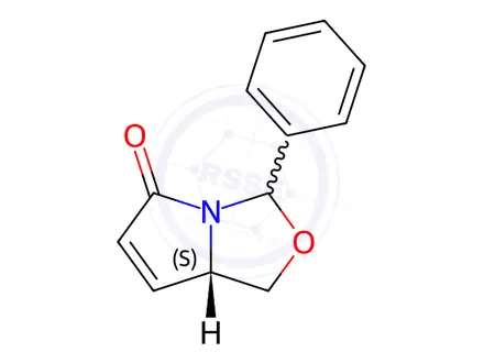 Chemical structure of (3R,7aS)-1,7a-Dihydro-3-phenyl-3H,5H-pyrrolo[1,2-c]oxazol-5-one